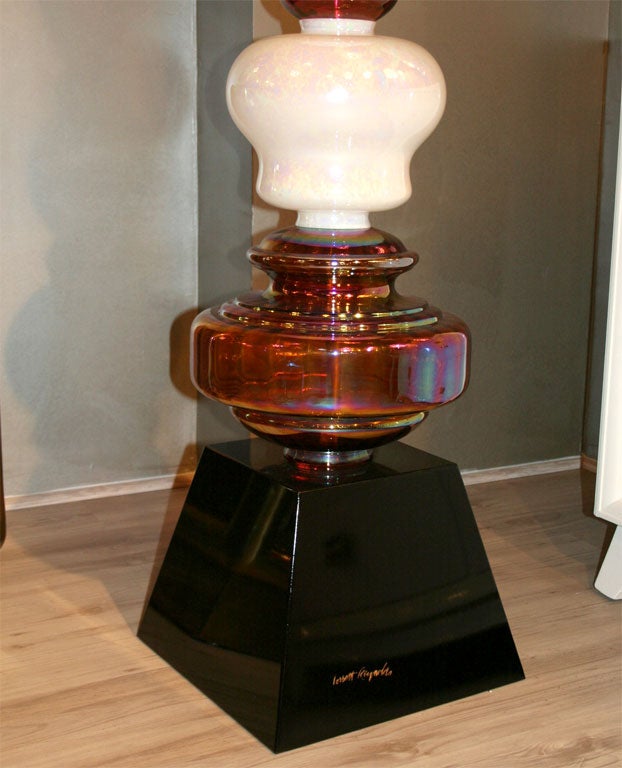 American Corbett Reynolds Glass Totem Sculpture