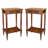 Pair of Louis XVI Style Mahogany Side Tables Pair of Louis XVI Style Mahogany Side Tables
