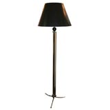 Vintage Brass 
Black Lacquer Floor Lamp
