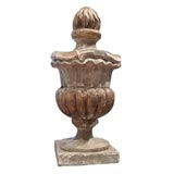 Large carved wood finial