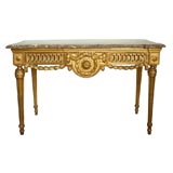 19th c Louis XVI Giltwood Console