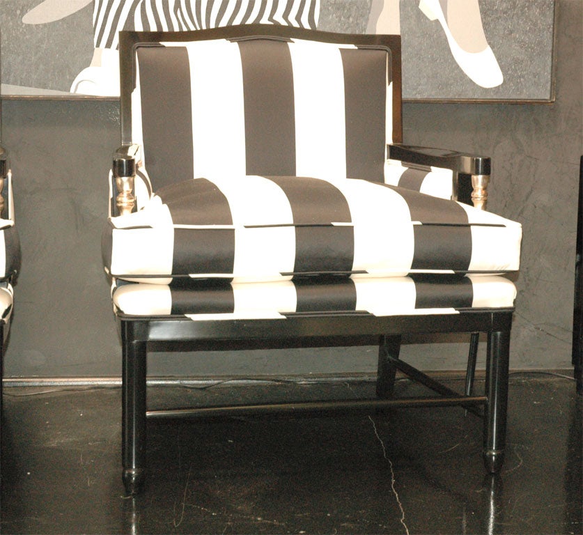 American Pair of Deco Modernist Bergere Chairs