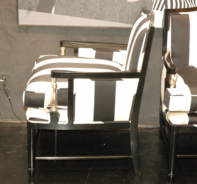 Pair of Deco Modernist Bergere Chairs 3