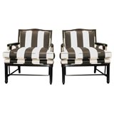 Pair of Deco Modernist Bergere Chairs