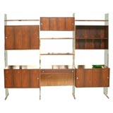 DANISH LUCITE AND ROSEWOOD WALL UNIT DESIGNED BY GEORG PETERSENS