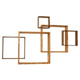 Ebony and Rosewood Intersecting Box Shelf  - Contemporary