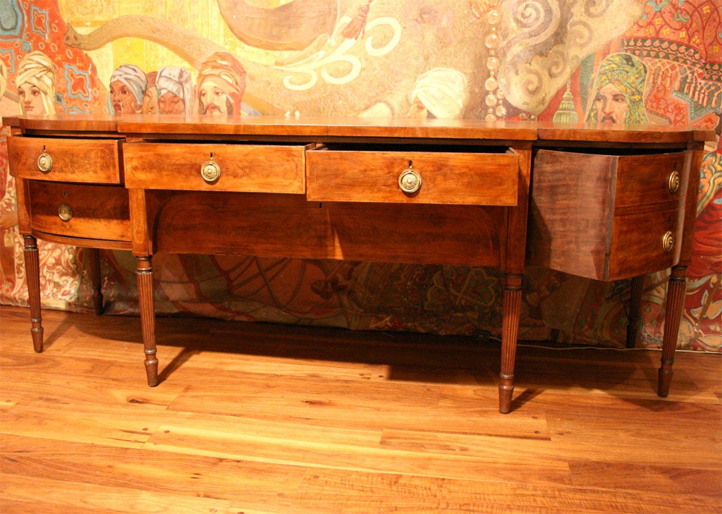 George III Sheraton Mahogany String Inlay Sideboard