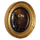 Regency Parcel Ebonized Giltwood ‘Bullseye’ Mirror