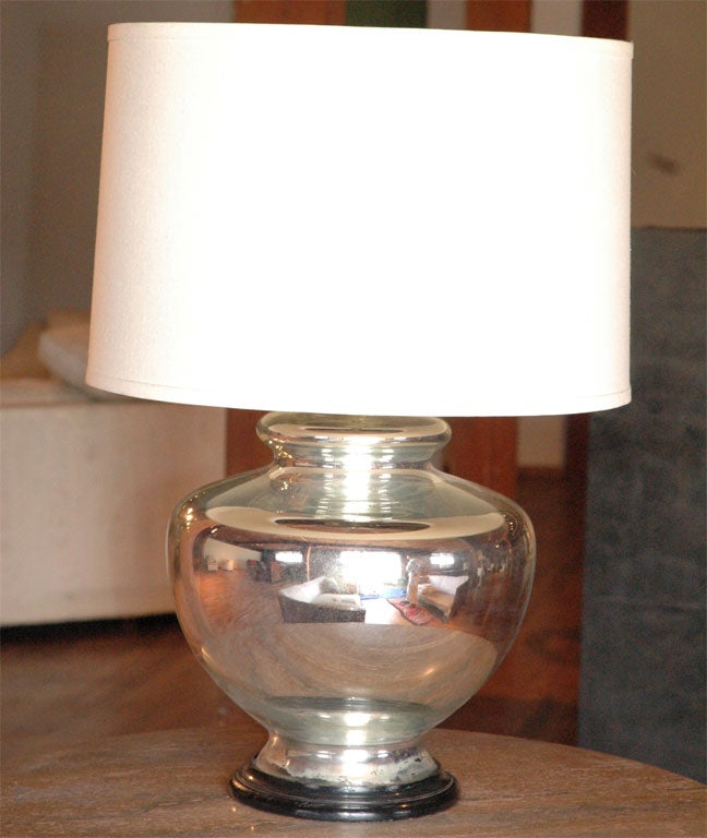 1940s Pair of Mercury Glass Lamps