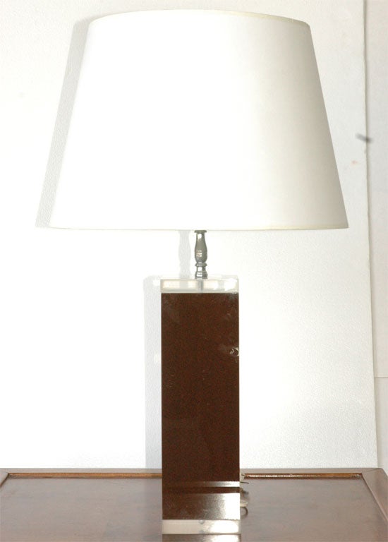 1970's Lucite Table Lamp