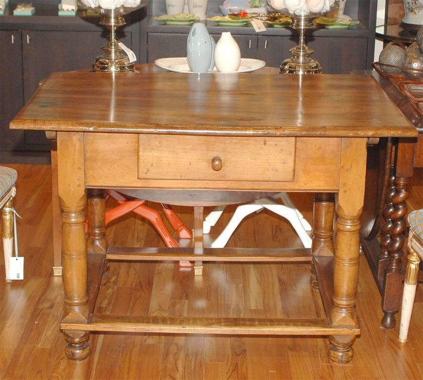 A Rare Traveling Pine & Walnut Table
