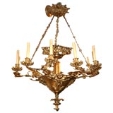 French Gilt Bronze Chandelier