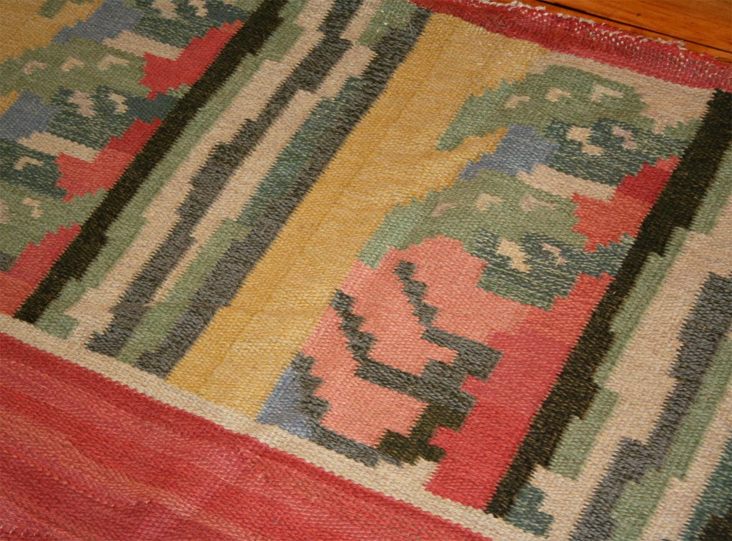 Wool vintage Scandinavian carpet