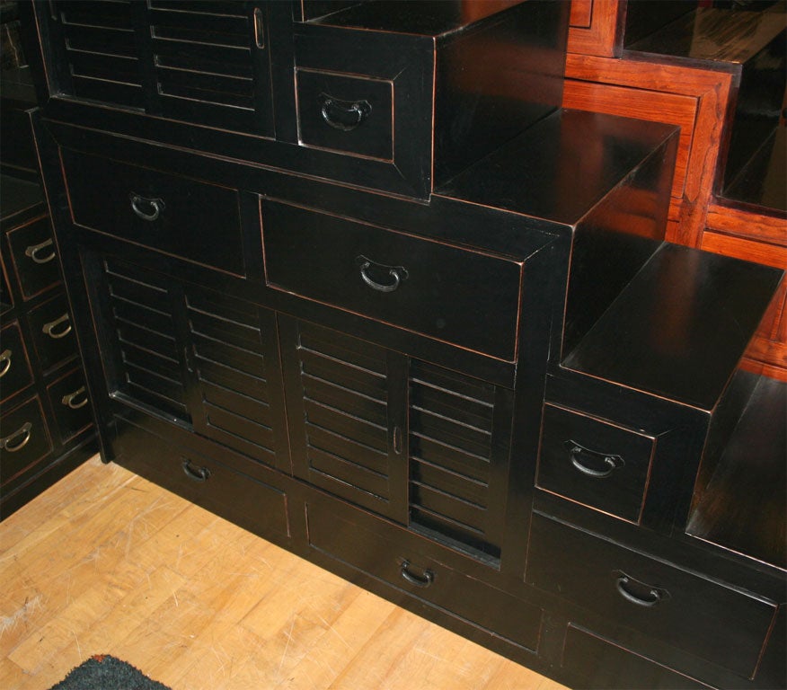 20th Century Two-Level Step Tansu