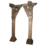 Carved Temple Columns
