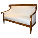 Antique 19th Century light walnut settee