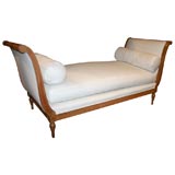 Late 19th Century cherrywood "Lit en bateau" canape