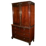 Anglo Indian Rosewood linen press