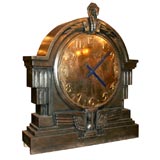 Vintage An Exceptional Art Deco Architectural Clock