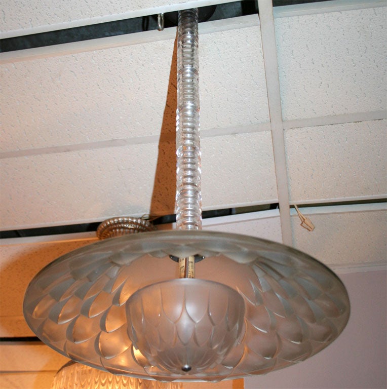 Art Deco Chandelier "Verone" by Rene Lalique