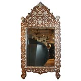 Antique Sandalwood Inlaid Mirror