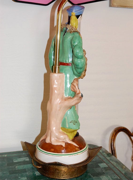 Pair of Delicate Chinese Figure Lamps 5