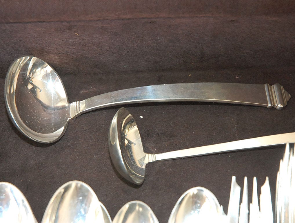 Late 20th Century Tiffany & Co sterling silver flatware set. total 64 pcs.