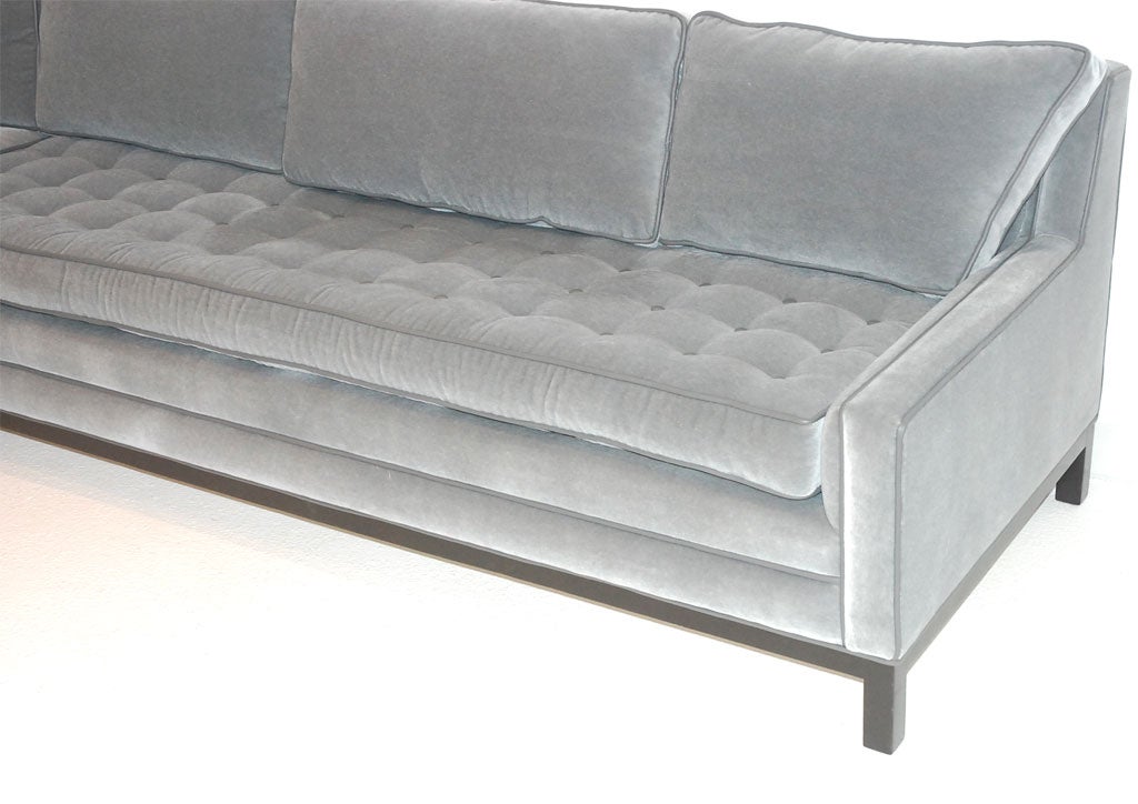American A Stunning Loose Cushion Sectional Sofa Upholstered in Mohair