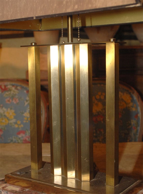 Art  Deco  Brass  Lamp For Sale 1