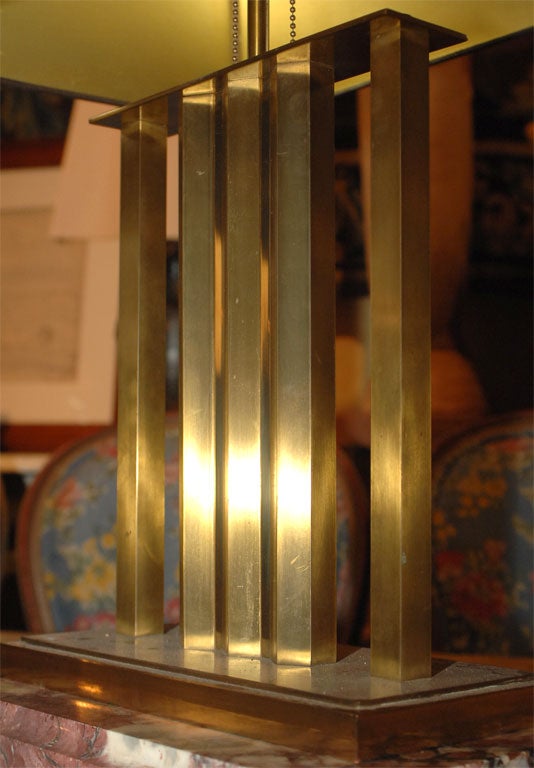 Art  Deco  Brass  Lamp For Sale 2