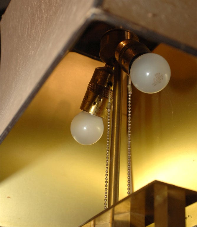 Art  Deco  Brass  Lamp For Sale 3