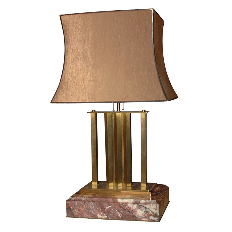 Art  Deco  Brass  Lamp For Sale