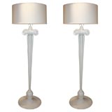 Pair of Neoclassical floor lamps from the Eden Roc Hotel