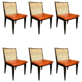 Set of 6 Dining Chairs in Mahogany designed by Edward Wormley