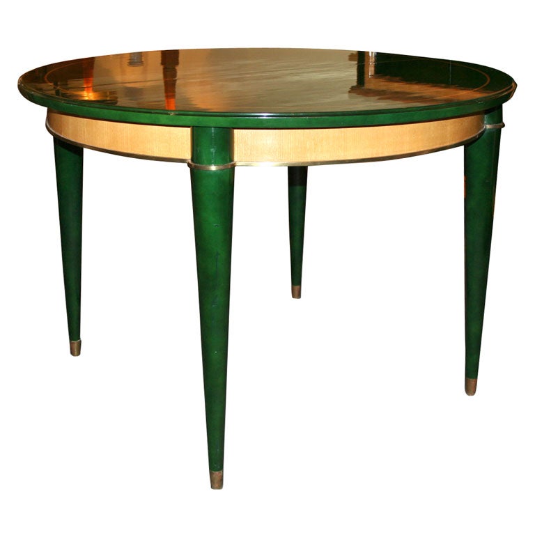 Dark green Dining Table by Batistin Spade at 1stdibs