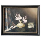 Set of Three Tilly Moes Orchid Paintings