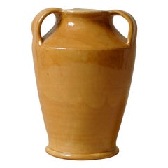 Vintage Ochre Cherokee, N.C. Pottery Vase - Part of a Pottery Collection