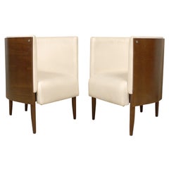 Vintage Pair of Deco Inspired 20th Century Club Chairs