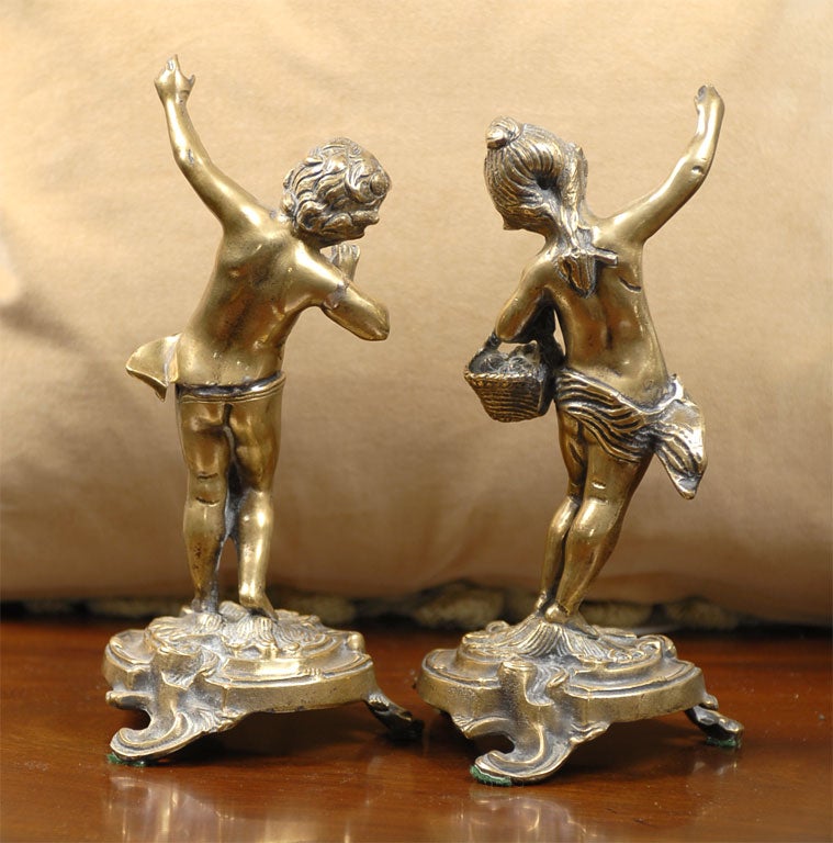French Bronze Rococo Figurines For Sale