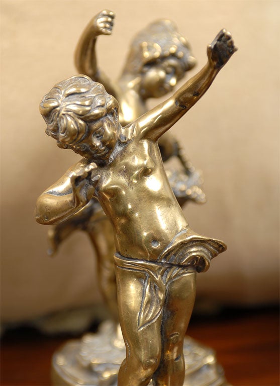 19th Century Bronze Rococo Figurines For Sale