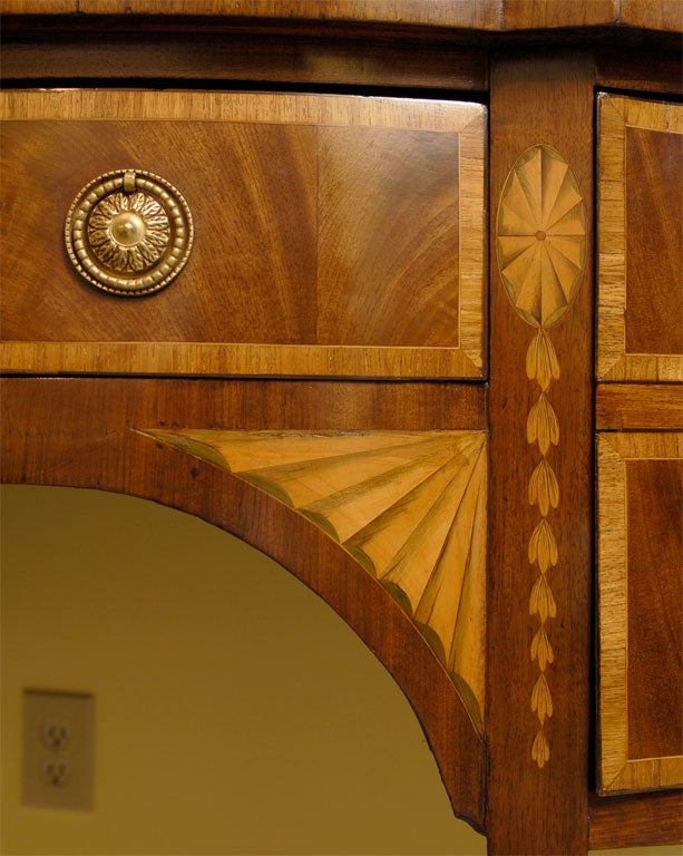 18th Century and Earlier George III Mahogany Sideboard with Brass Gallery Rail For Sale