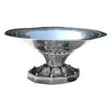 Georg Jensen Sterling Silver footed  dish ball leaf design