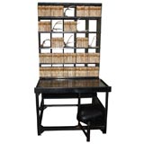 Polished Steel Post Office Desk