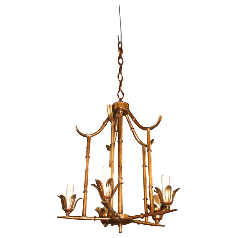 Faux Bamboo Chandelier