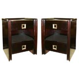 Great Mid Century Pair 2 Drawer End Tables Great Mid Century Pair 2 Drawer End Tables