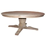 Bleached oak round dining table