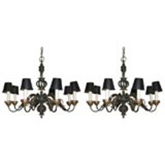Brass and Wrought Iron Chandeliers 10