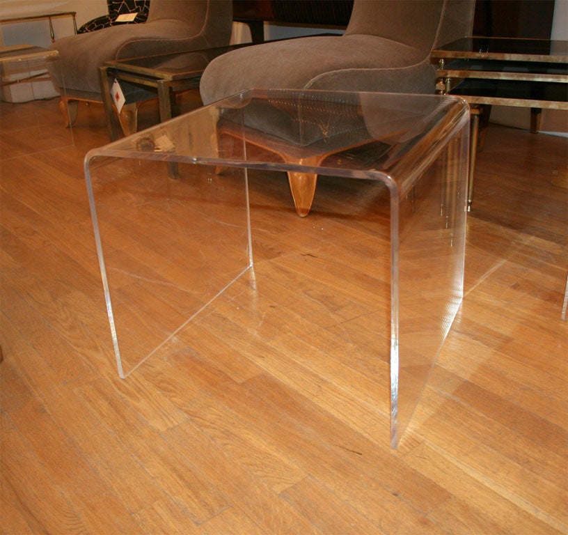 French #3942 Group of Three Lucite Waterfall Nesting Tables