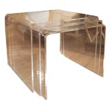 #3942 Group of Three Lucite Waterfall Nesting Tables