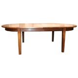 Large Expandable Rosewood Oval Dining Table 8' - 16'